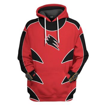 Fashion Red Totem Pattern Armor Hoodie