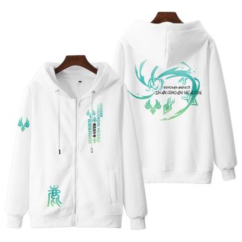 Unique Genshin Impact Shikanoin Heizou Anime Zip-Up Hoodie