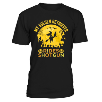 My Golden Retriever Rides Shotgun Halloween