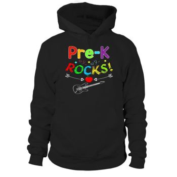 Pre-K Rocks T- Funny Kids Teachers Back to School Hoodies