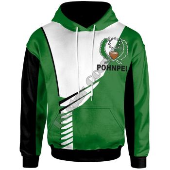 Fashion And Gorgeous Green Pohnpei Pattern Pohnpei Hoodie