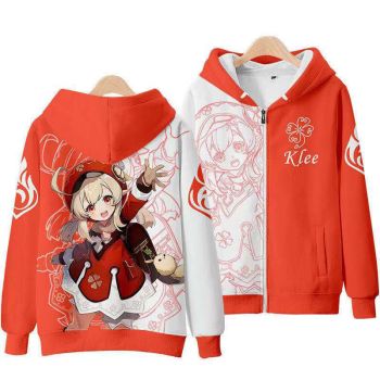 Classic Genshin Impact Klee Anime Zip-Up Hoodie