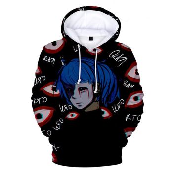 Sally Face Hoodies &#8211; Sally Face Game Terror Eye Mask Sally 3D Hoodie