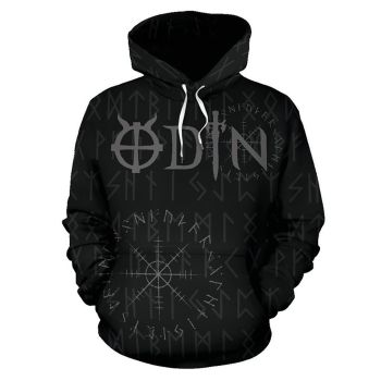 Fashion And Gorgeous Black Symbols Pattern Tattoo Hoodie