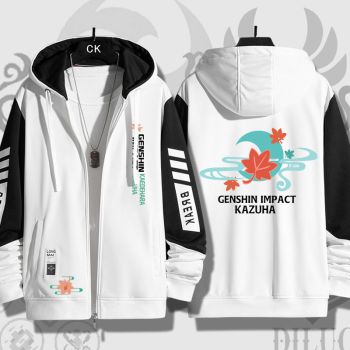 Temperament Genshin Impact Kaedehara Kazuha Anime Zip-Up Hoodie
