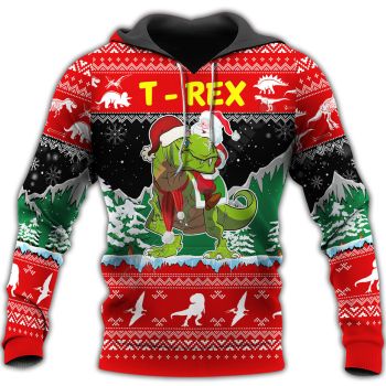 Pretty And Vintage  Colorful Dinosaurs Pattern Animals Hoodie