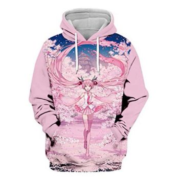 Precious And Gorgeous Pink Girl Pattern Cartoon Hoodie