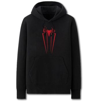 Spider-man Hoodies Solid Color The Amazing Spider-man Logo Fleece Hoodie for man/woman