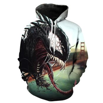 Spider-man Hoodies Venom Spider-man Monster Mouth 3D Hoodie for man/woman