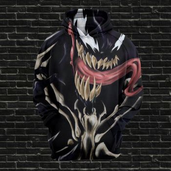 Spider-man Hoodies Venom Spider-man Series Spuer Cool Black 3D Hoodie for man/woman
