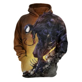 Spider-man Hoodies Venom Spider-man Series Super Cool Yellow 3D Hoodie for man/woman