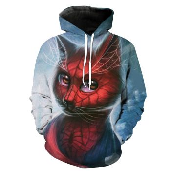 Spider-man Style Cat Hoodie Superhero Cat Clothing for man/woman