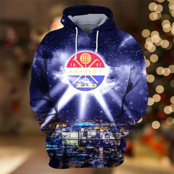 Classical And Elegance Blue Lighting Pattern Lighting Hoodie