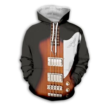 Fashion And Gorgeous Brown Strings Pattern Music Hoodie