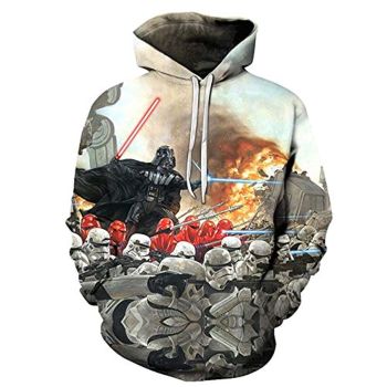 Star Wars Hoodies &#8211; Darth Vader Beige 3D Print Hooded Jumper with Pocket