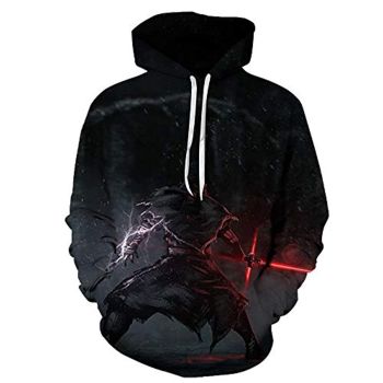 Star Wars Hoodies &#8211; Kylo Ren Black 3D Print Hooded Jumper with Pocket