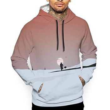 Star Wars Hoodies &#8211; Mandalorian Baby Yoda Sunset 3D Print Hooded Jumper with Pocket
