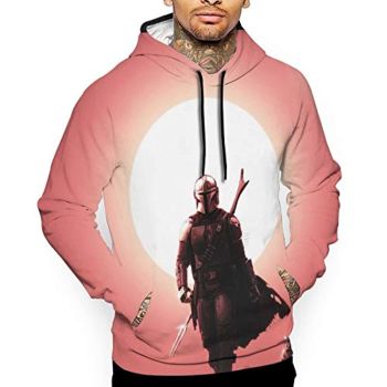 Star Wars Hoodies &#8211; the Mandalorian 3D Print Pink Hooded Jumper with Pocket