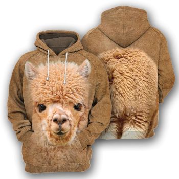  Cute Brown Sheep Pattern Animals Hoodie