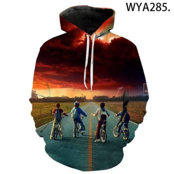 Stranger Things 3D Printed Hoodies &#8211; Fashion Streetwear Pullover