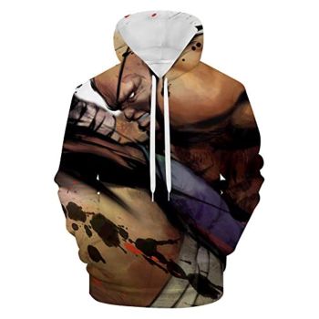 Street Fighter Hoodie &#8211; Sagat 3D Print Pullover with Pockets