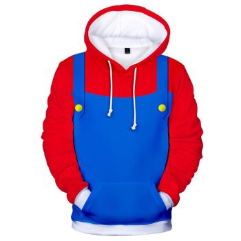 Super Mario Brothers Men&#8217;s Red Costume Hoodie