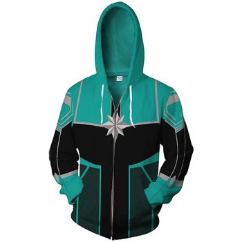 Superhero Captain  Hoodies 3D Digital Printed Unisex Zipper Hooded Jacket
