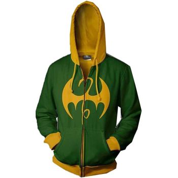 Superhero Iron Fist Hoodie Pullover Sweater Shirts Cosplay Costumes