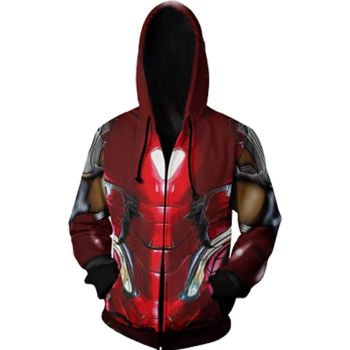 Superhero Iron Man Fashion Cosplay Hoodie Jacket Costume