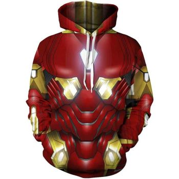 Superhero Iron Man Fashion Cosplay Hoodie Jacket Costume