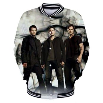 Supernatural 3D Printed Sweatershirts Outwear Baseball Jacket