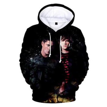 Supernatural Hoodies &#8211; Unisex 3D Print Hooded Pullover Sweatshirt