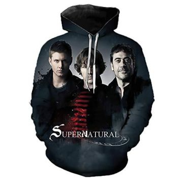 Supernatural Hoodies &#8211; Unisex 3D Print Hooded Pullover Sweatshirt