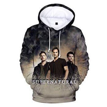 Supernatural Hoodies &#8211; Unisex 3D Print Hooded Pullover Sweatshirt