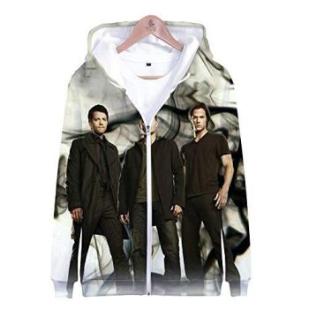 Supernatural Hoodies &#8211; Unisex 3D Print Hooded Zipper Sweatshirt