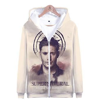 Supernatural Hoodies &#8211; Unisex 3D Print Hooded Zipper Sweatshirt