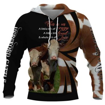 Cute And Loose Black Brown Donkey Pattern Animals Hoodie
