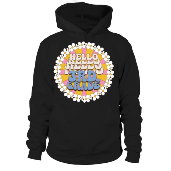 Retro Hello Third Grade Back To School 3rd Grade Hoodies