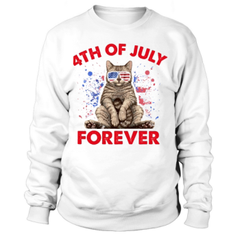 4th Of July Forever Cat Sweatshirt