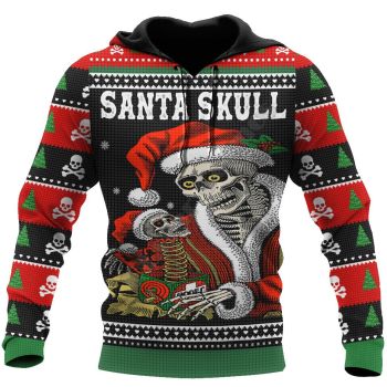 Street Colorful Skull Pattern Christmas Hoodie