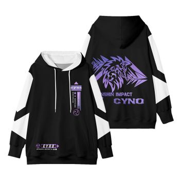 Chic Genshin Impact Cyno Animation White Purple Hoodie