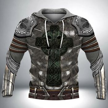 Generous And Beautiful Black Crosses Pattern Armor Hoodie