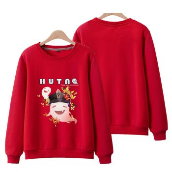 Temperament Genshin Impact Hu Tao Anime Violet Red Hoodie
