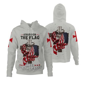  Gorgeous Grey Crosses Alphabet Pattern Jesus Hoodie