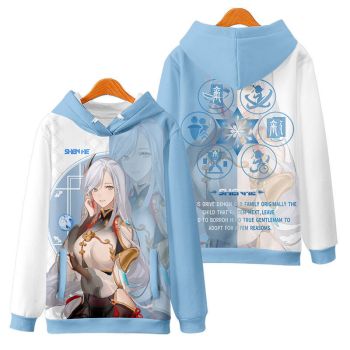 High-Quality Genshin Impact Anime Game Shenhe Hoodie