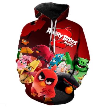 The Angry Birds Hooded 3D Printed Sweatshirts Hoodies