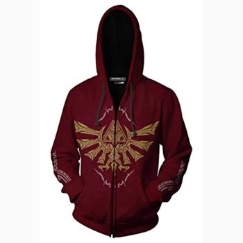 The Legend of Zelda Hoodie &#8211; 3D Print Hooded Zip Up Sweatshirt