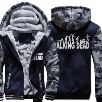 The Walking Dead Jackets &#8211; Solid Color The Walking Dead Series Evolution Theory Icon Fleece Jacket