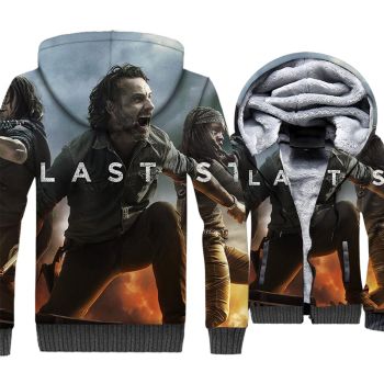The Walking Dead Jackets &#8211; The Walking Dead Series Rick Grimes Character Super Cool 3D Fleece Jacket