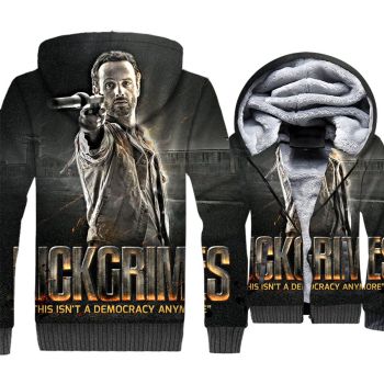 The Walking Dead Jackets &#8211; The Walking Dead Series Rick Grimes Super Cool 3D Fleece Jacket